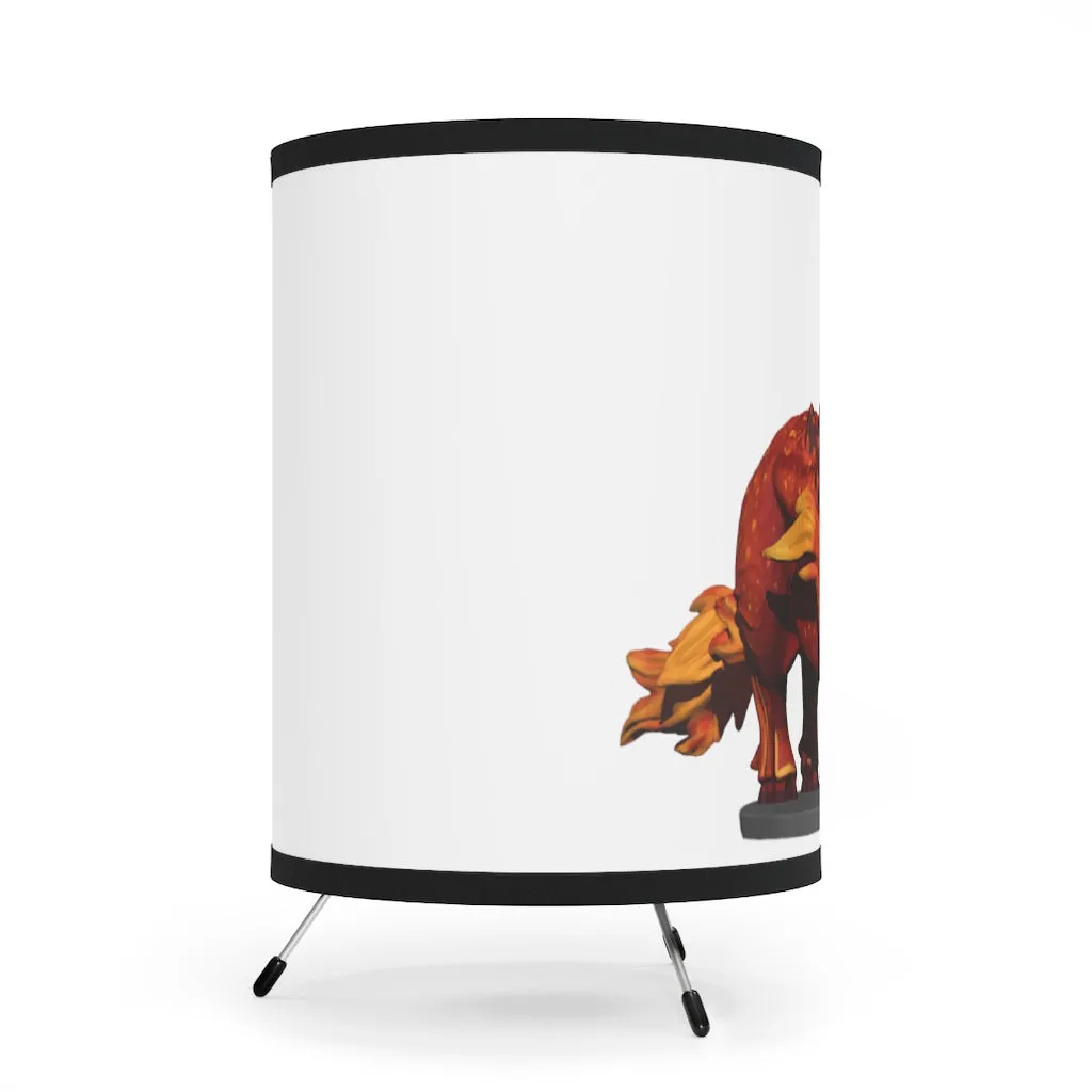 Fire Bull Tripod Lamp with High-Res Printed Shade, US/CA plug