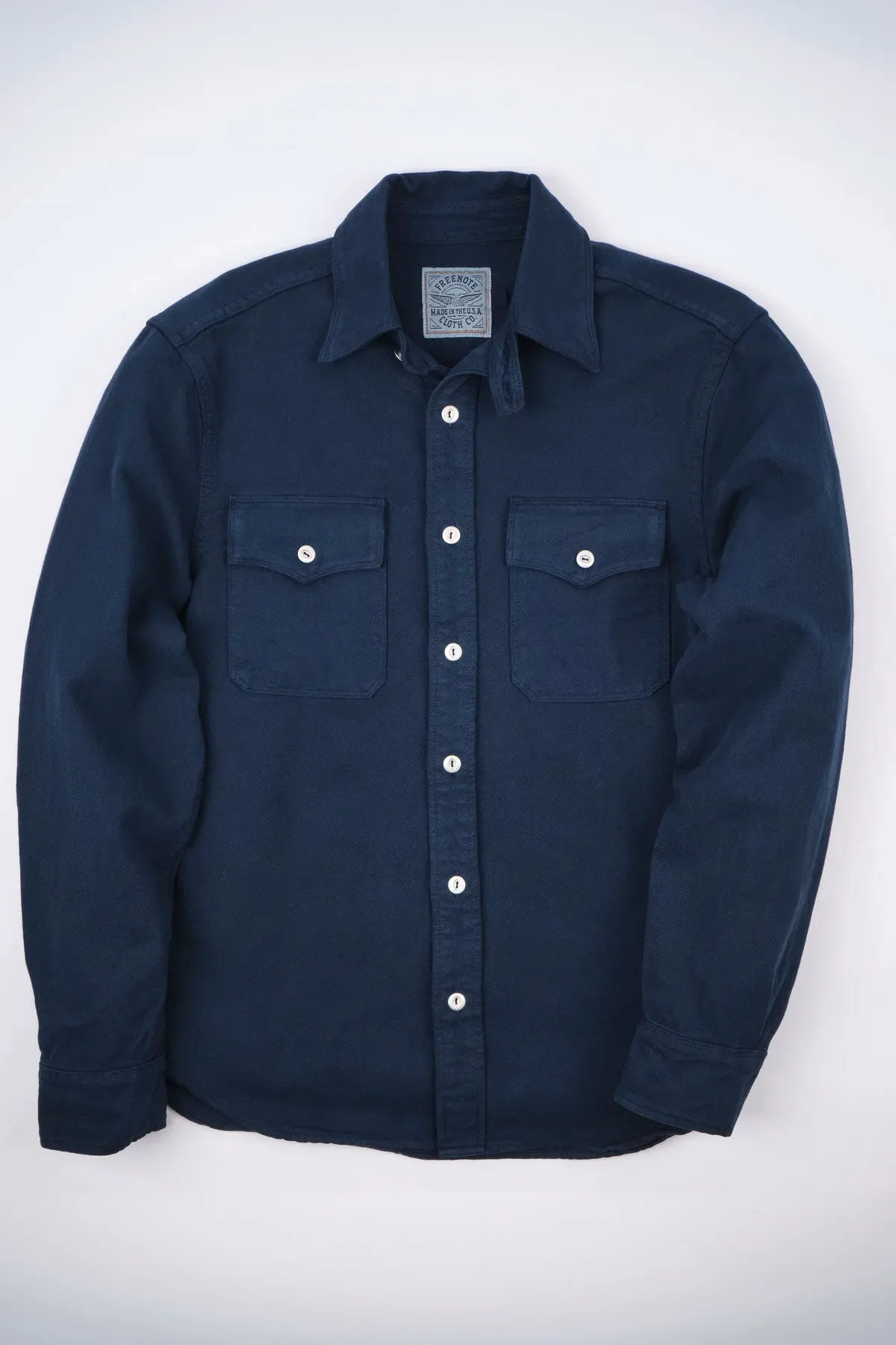 Freenote Cloth - Scout USA Shirt in Mineral Blue