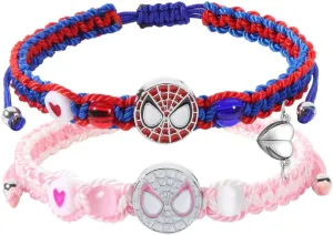 Friendship/Couples Bracelets Set, Valentines Day Birthday Jewelry Gifts for Bf and Gf Soulmate, Matching Spider Bracelet for Best Friend Bestie Daughter Son Grandson