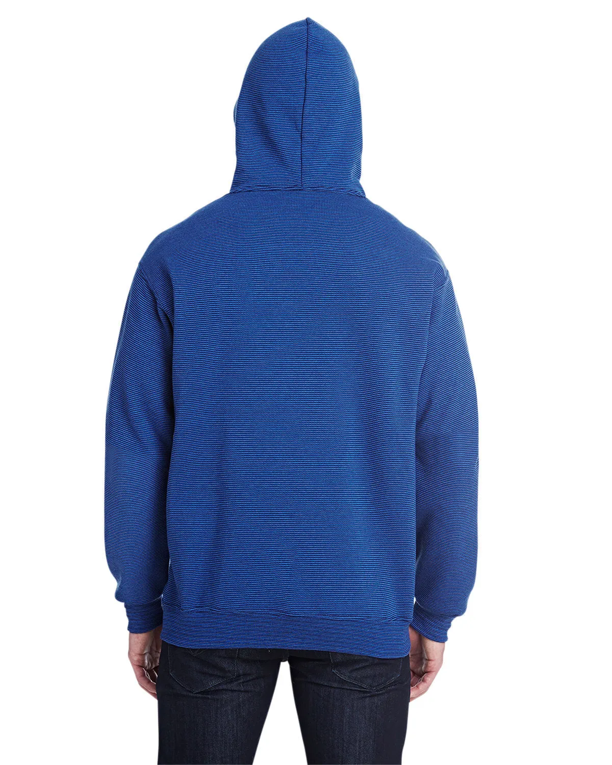 Fruit of the Loom SF77R Adult Sofspun Striped Hooded Sweatshirt