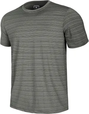 GEMYSE Men's Running Short Sleeve Shirt Sun Protection Quick Dry Moisture Wicking T-Shirts UPF 50  for Workout