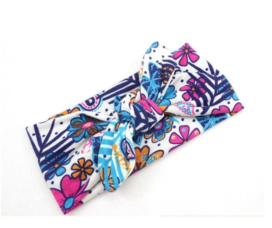 Girls Floral And Polka Dot Headbands