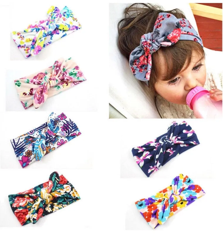 Girls Floral And Polka Dot Headbands