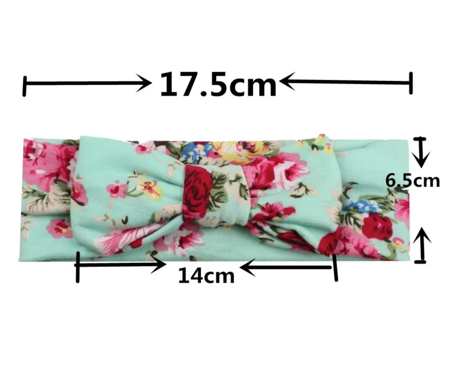 Girls Floral And Polka Dot Headbands