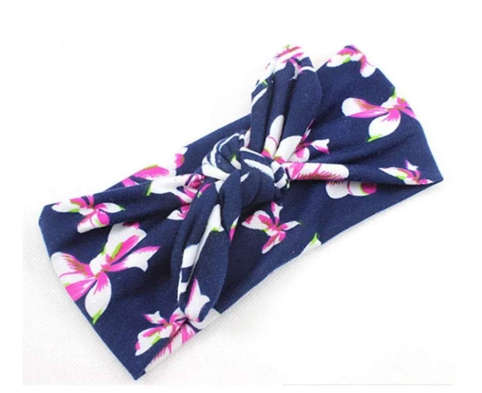 Girls Floral And Polka Dot Headbands