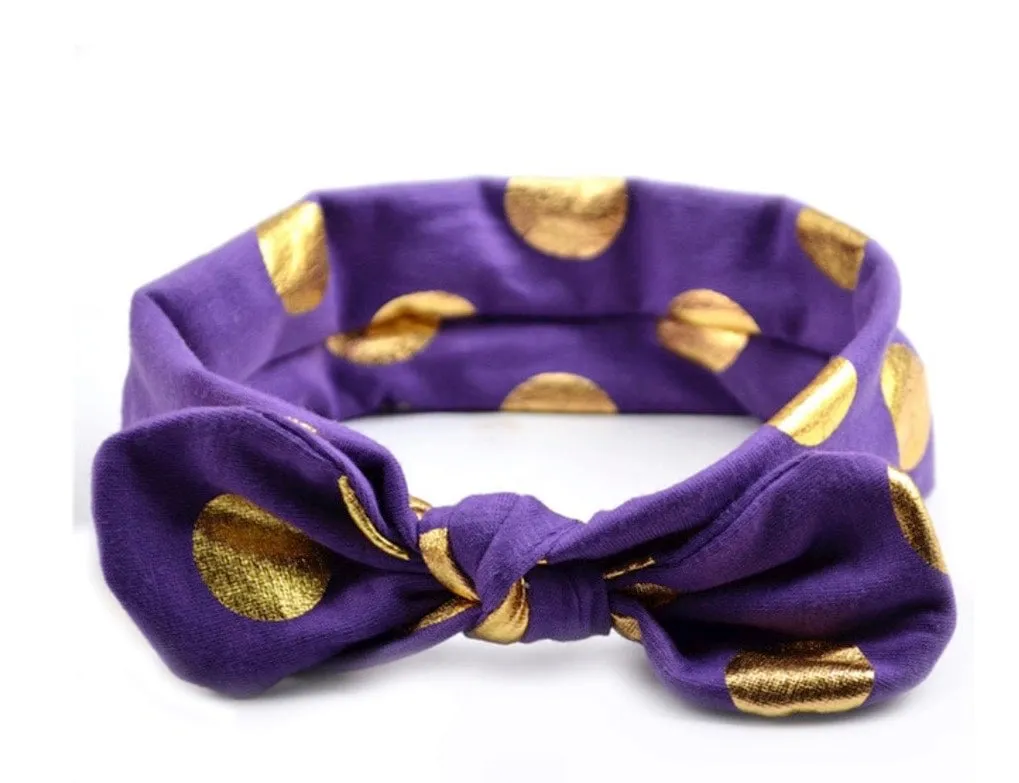 Girls Floral And Polka Dot Headbands