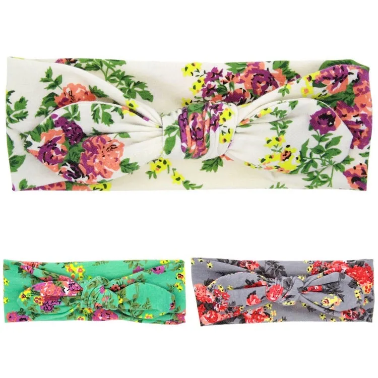 Girls Floral And Polka Dot Headbands
