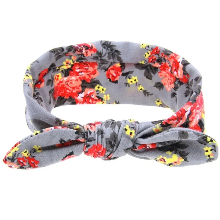 Girls Floral And Polka Dot Headbands