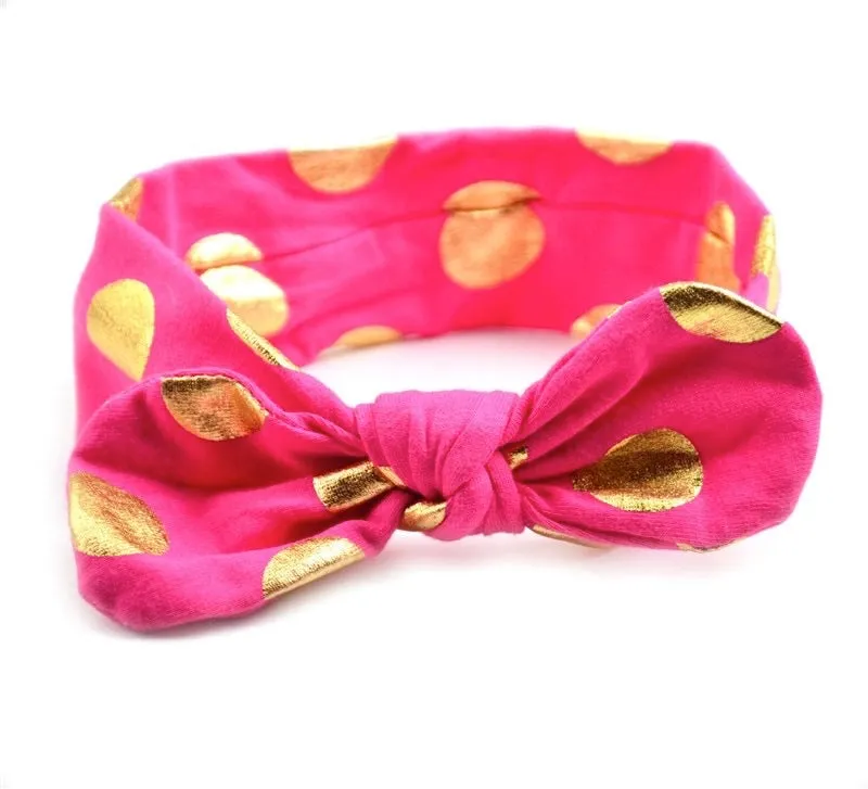 Girls Floral And Polka Dot Headbands