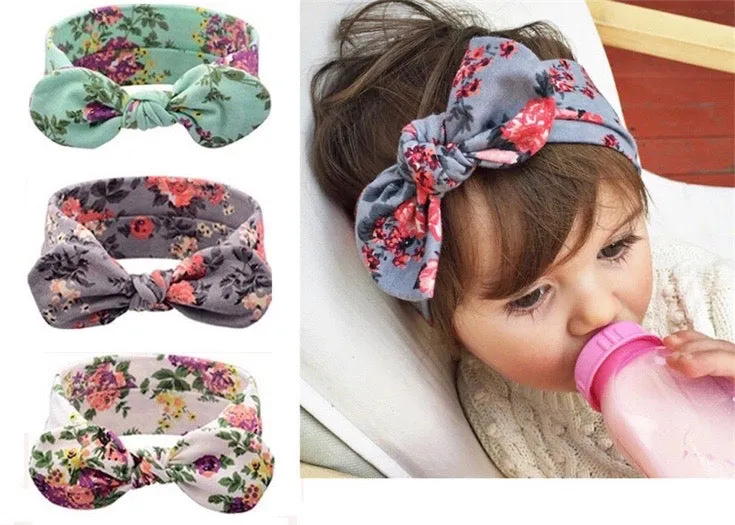 Girls Floral And Polka Dot Headbands