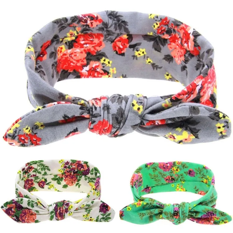 Girls Floral And Polka Dot Headbands