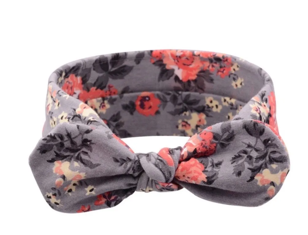 Girls Floral And Polka Dot Headbands