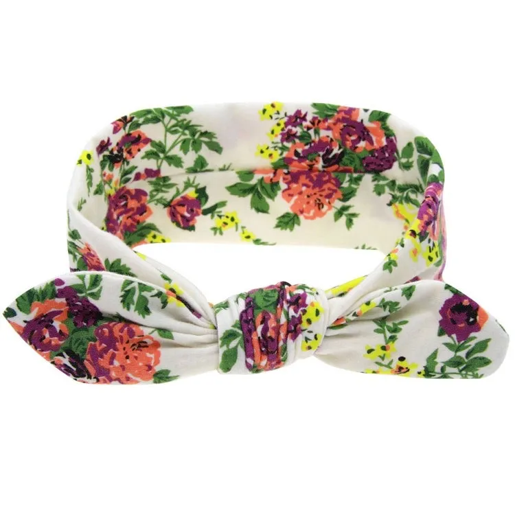Girls Floral And Polka Dot Headbands