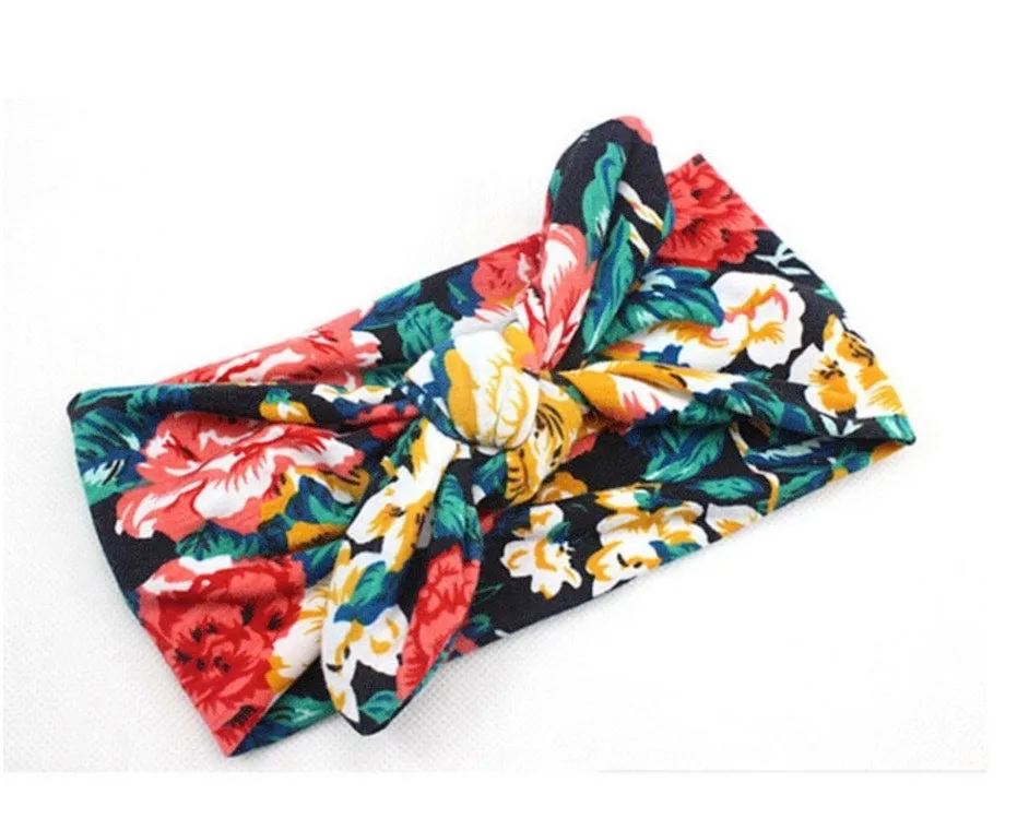 Girls Floral And Polka Dot Headbands