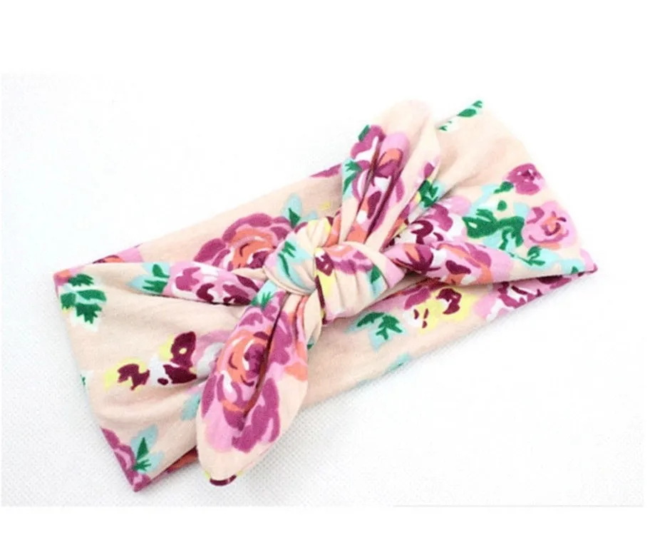 Girls Floral And Polka Dot Headbands