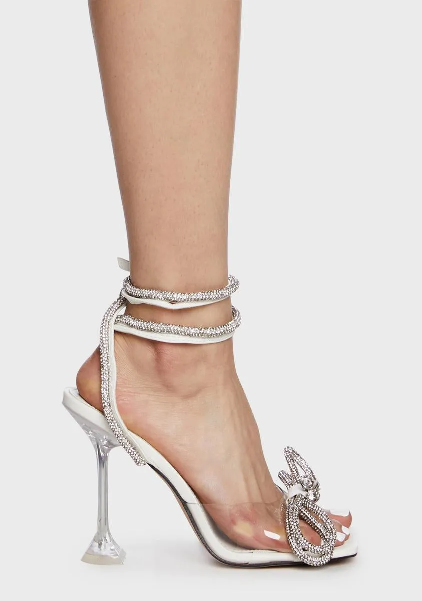 Glimmer Rhinestone Wrap Heels