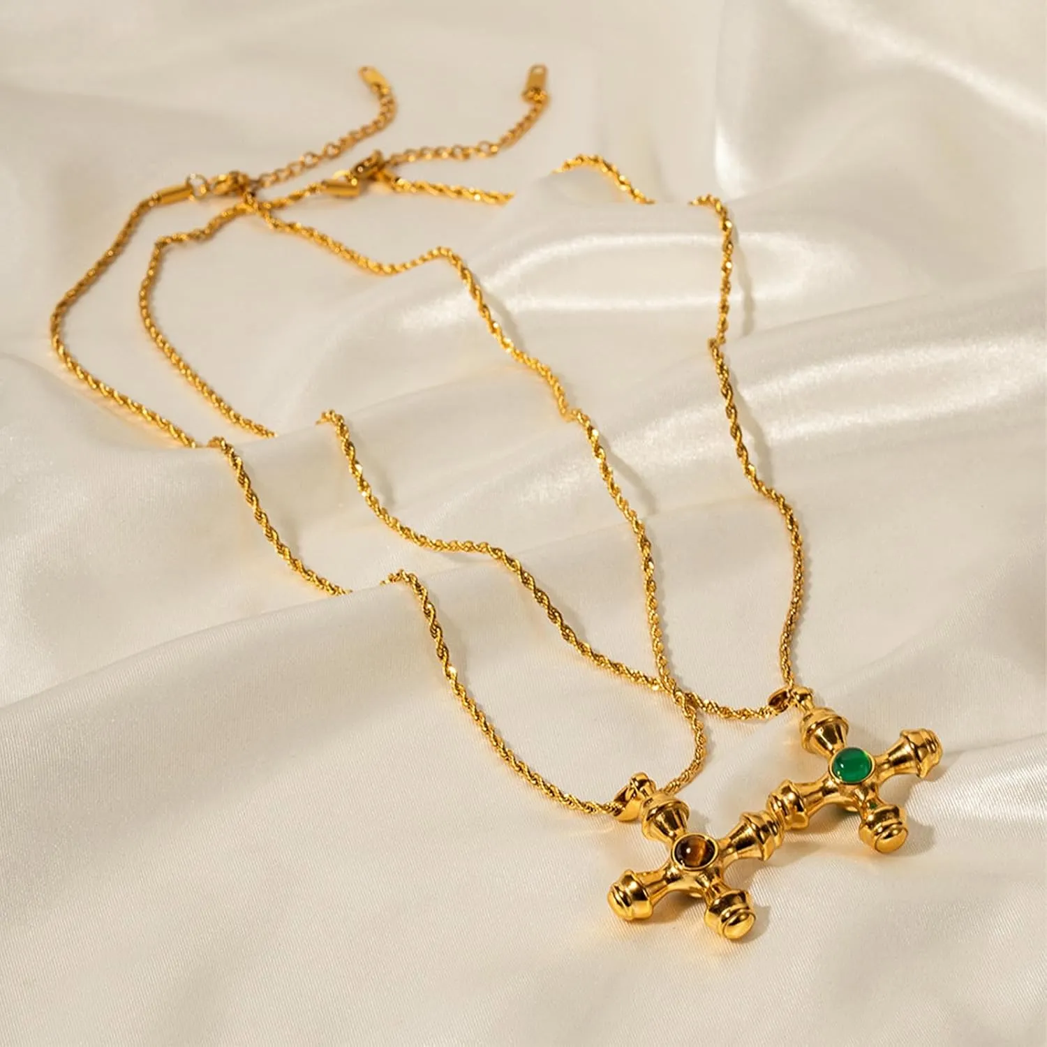 Gold Coin & Heart Pendant Necklaces for Women - Fashion Cross & Teardrop Designs