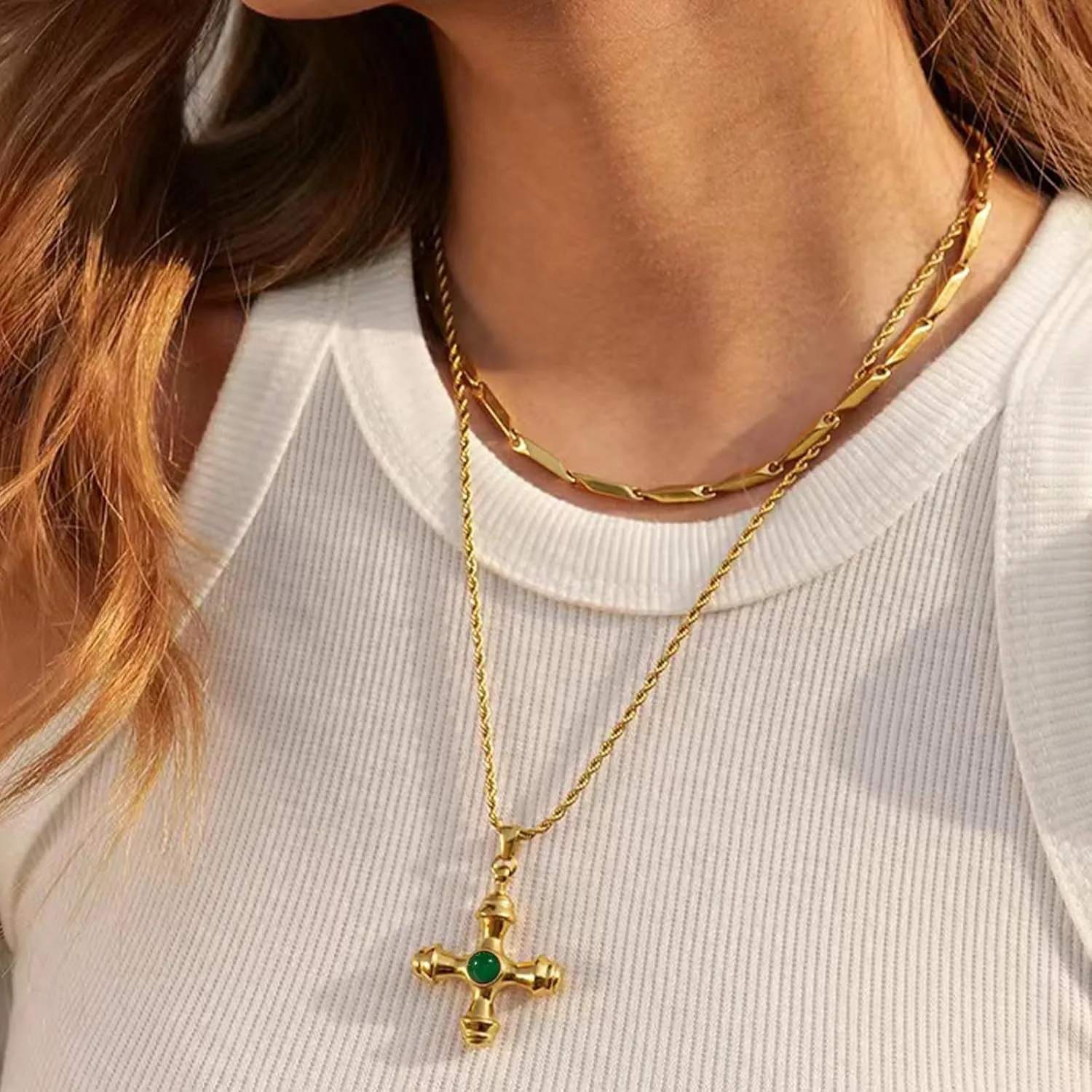 Gold Coin & Heart Pendant Necklaces for Women - Fashion Cross & Teardrop Designs