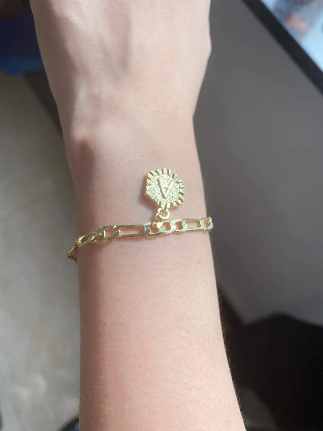 Gold Initial Bracelet for Women Cuban Chain Bracelets with Initials 26 Letters Ankle Bracelet with Letter Alphabet Bracelets