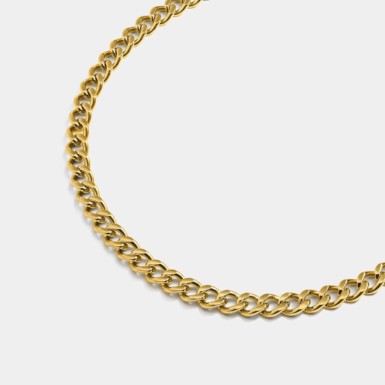 Gold Necklace for Women, 14K Gold Plated Dainty Chunky Cuban Chain Necklaces for Women, Cuban Link Chain Necklaces for Women Trendy Cuban Chain Fashion Jewelry Gifts for Christmas Thanksgiving