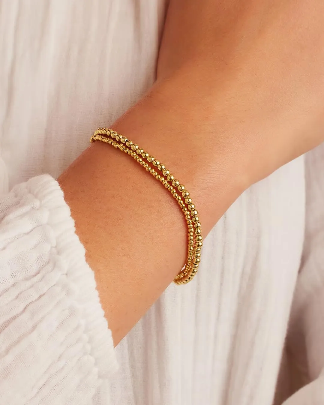 Gold Turquoise Bracelet for Women Set, 14K Plated Gold Dainty Stainless Steel Bead Bracelet Bracelet Stack Stretch Bracelet Set Handmade Jewelry Gift for Women Mom