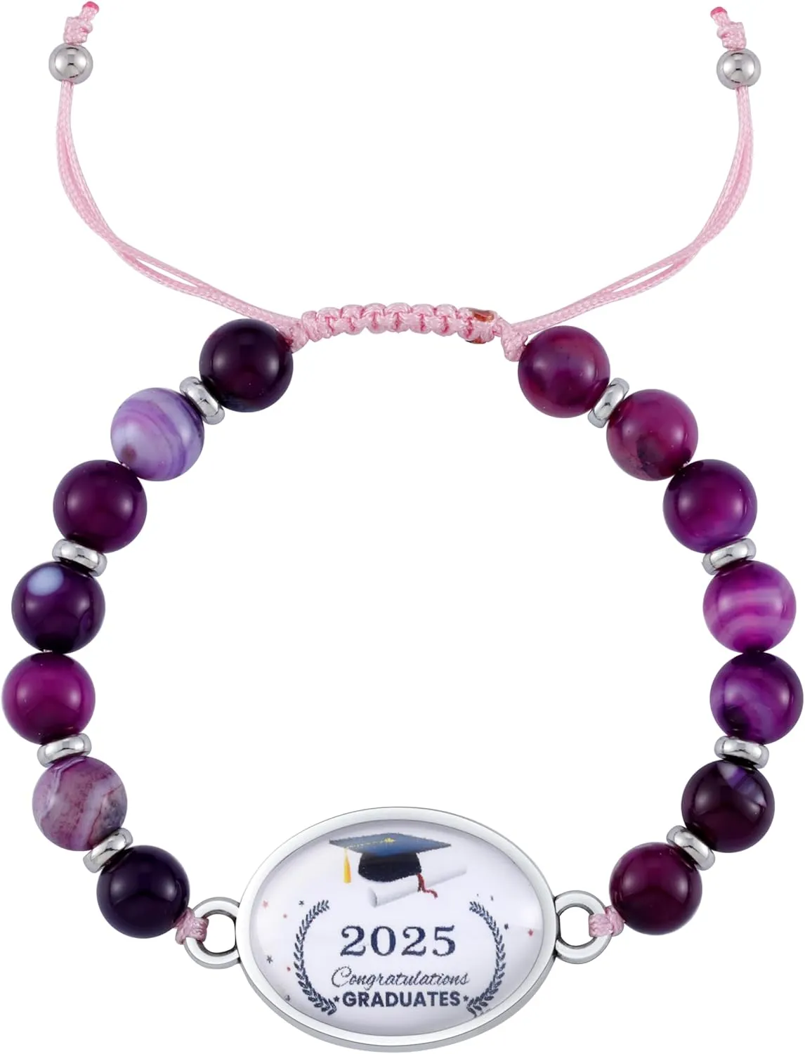 Graduation Gift  Girl 2025 Graduation Bracelets Friendship Gifts for Women      Graduation Healing Stone Bracelets Gifts for Her