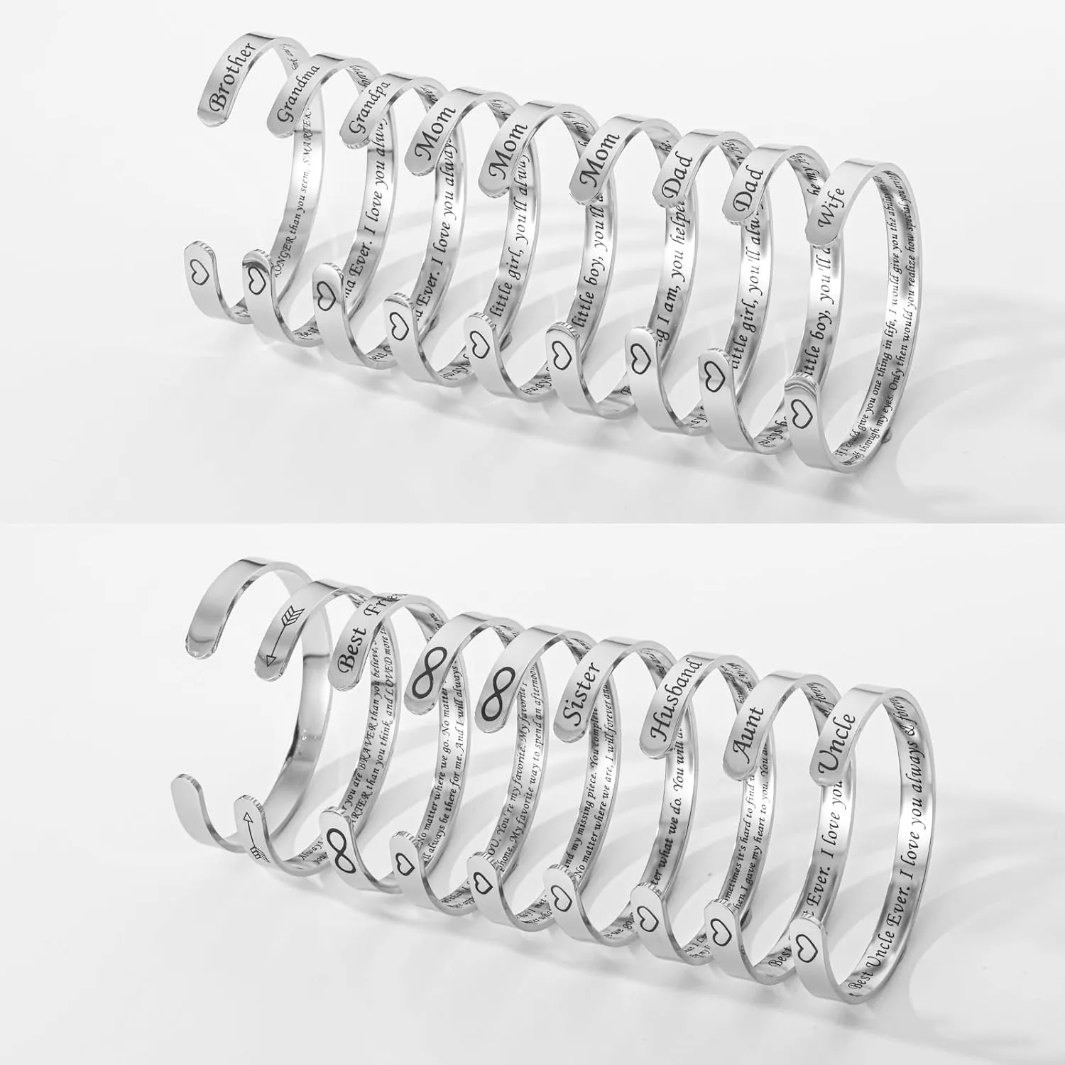 Graduation Gifts Bracelets for Women Men Cuff Bracelet Inspirational Bracelets Stainless Steel Silver Bangles Graduation Jewelry Gifts