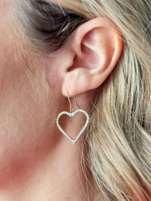 Heartfelt Shine CZ Pave Earrings - Gold