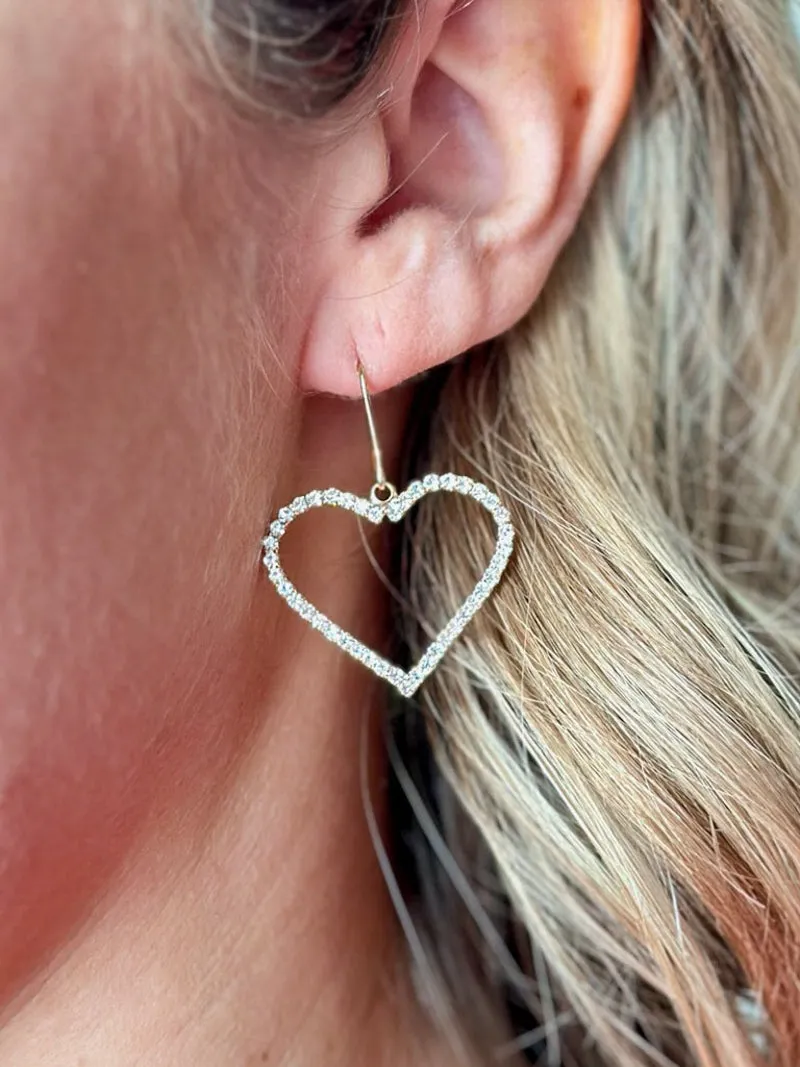 Heartfelt Shine CZ Pave Earrings - Gold