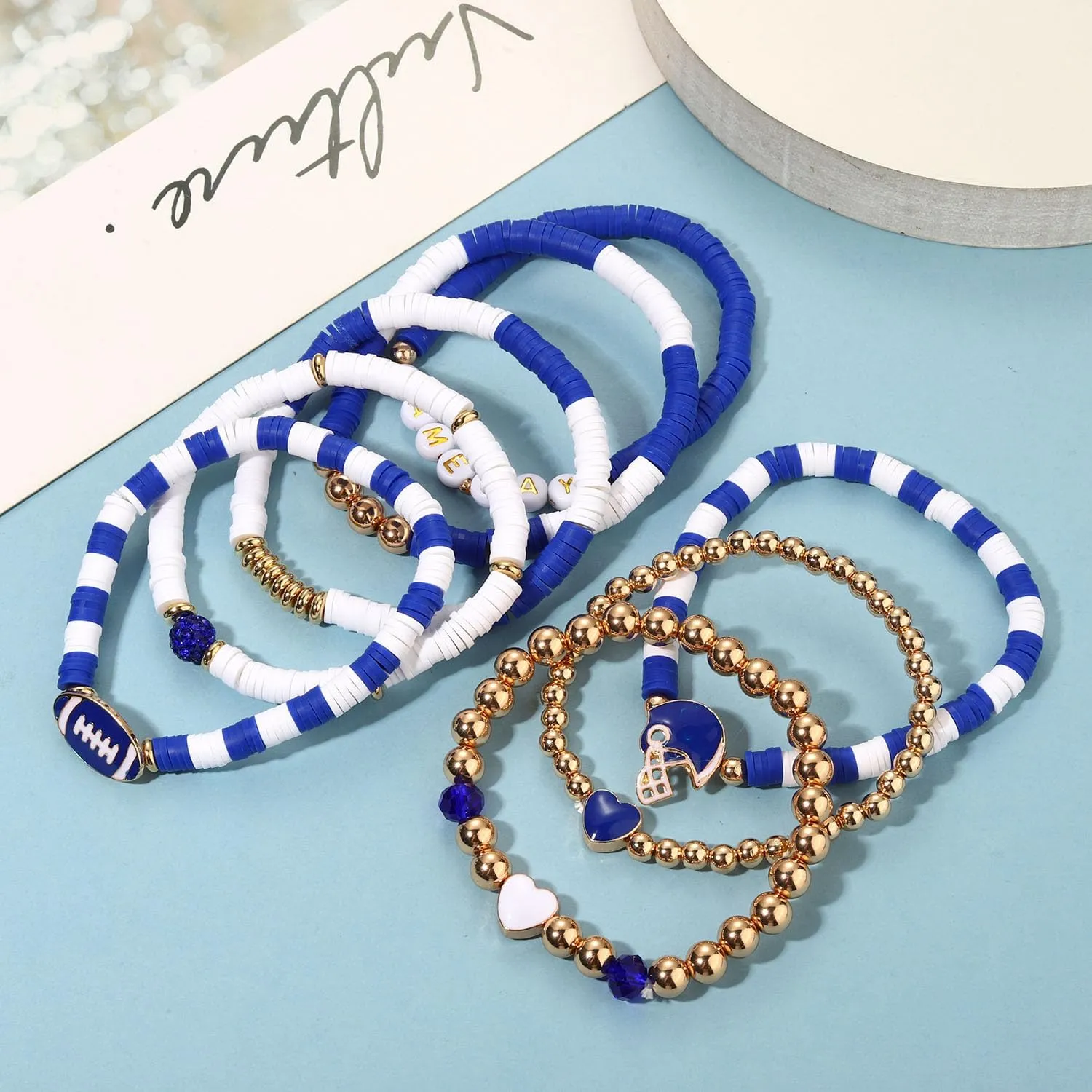 Heishi Bracelets for Women Clay Beaded Stretch Bracelets Stackable Friendship Bracelet Set Summer Beach Accessories Outfits Jewelry Gifts