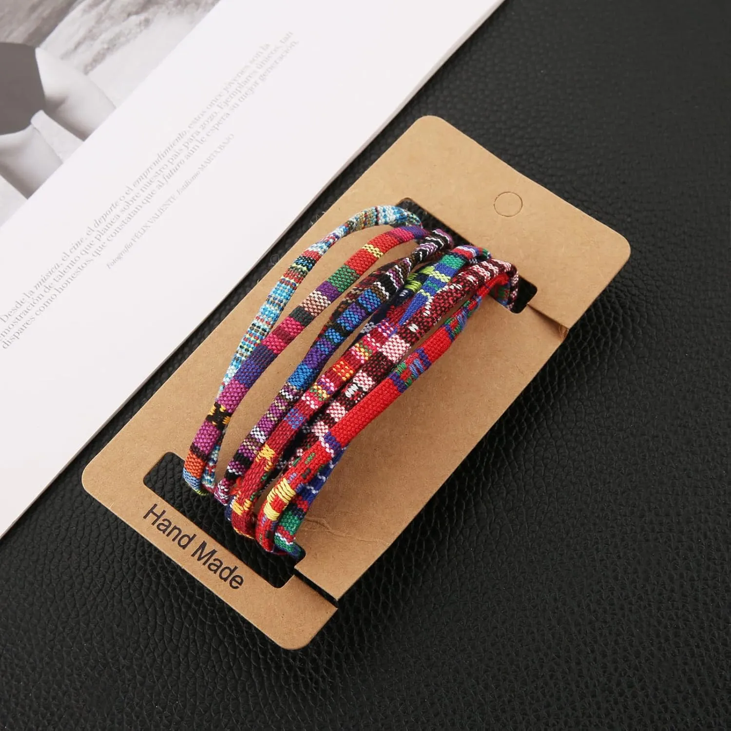 HZMAN Mix 6 Wrap Bracelets Men Women, Hemp Cords Ethnic Tribal Bracelets Wristbands (Mix 6 Wrap)