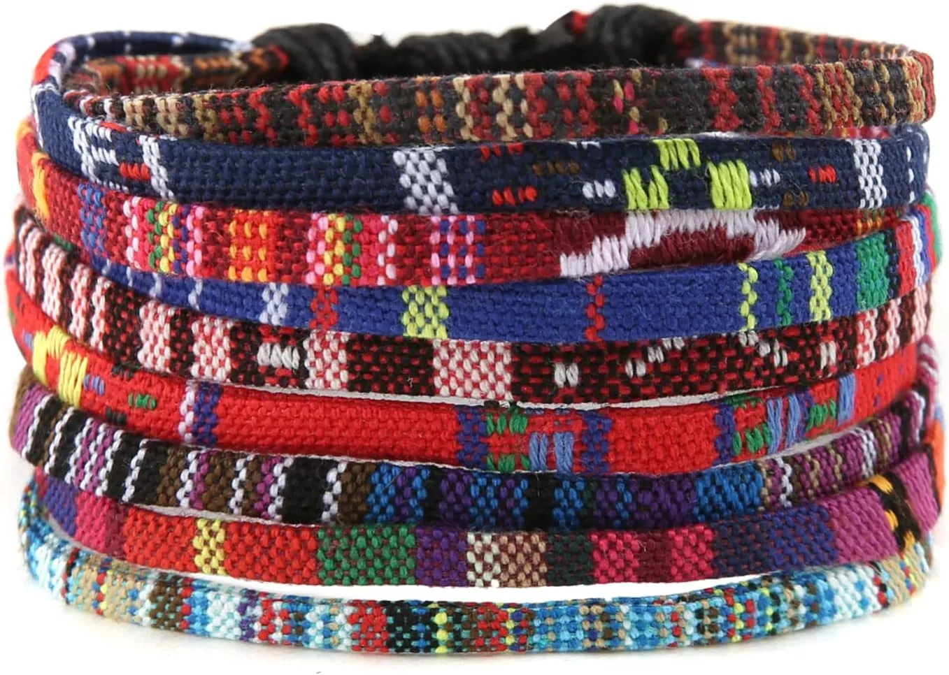 HZMAN Mix 6 Wrap Bracelets Men Women, Hemp Cords Ethnic Tribal Bracelets Wristbands (Mix 6 Wrap)