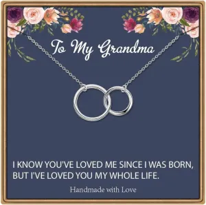 IEFLIFE Infinity Circle Necklaces - Women's Gifts: Niece, Aunt, Mom & Grandma Gifts