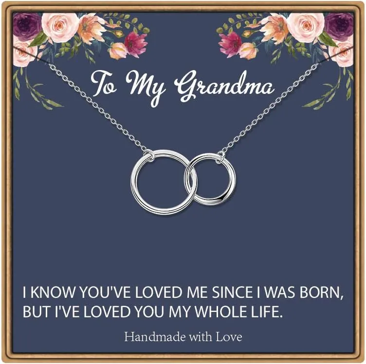 IEFLIFE Infinity Circle Necklaces - Women's Gifts: Niece, Aunt, Mom & Grandma Gifts