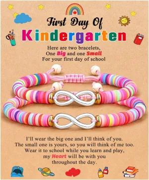 Infinite Love Back to School Bracelet Mommy and Me Mom and Daughter Kindergarten Pre K Gifts