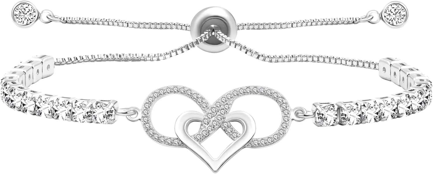 Infinity Symbol Bracelet Love Tennis Bracelet Unlimited Friendship Bracelet Relationship Bracelet for Her