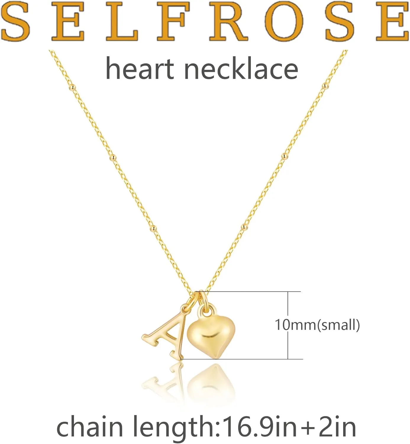 Initial Necklaces for Women,Dainty Letter Necklace 14K Gold Plated Heart Initial Pendant Necklace Simple Gold Choker Necklaces for Women Trendy Cute Heart Name Necklace Gold Jewelry for Women