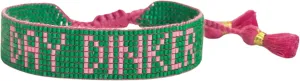 INK   ALLOY Beaded Boho Bracelets, Gabby Word Bracelet, Sliding Knot Wristband Friendship Bracelets, Handmade Jewelry for the Modern Bohemian, 5.25"-8.25" Adjustable Band, .5" W