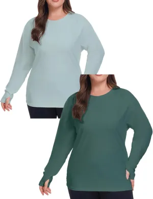 Inno UPF 50  Plus Size Workout Shirt for Women Long Sleeves Moisture Wicking Tshirt Running Hiking Sports Tops