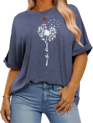 IN'VOLAND Women's Plus Size T Shirts Oversized Tees Summer Half Sleeve Crew Neck Whiskey Graphic Tunic Tops Basic Top