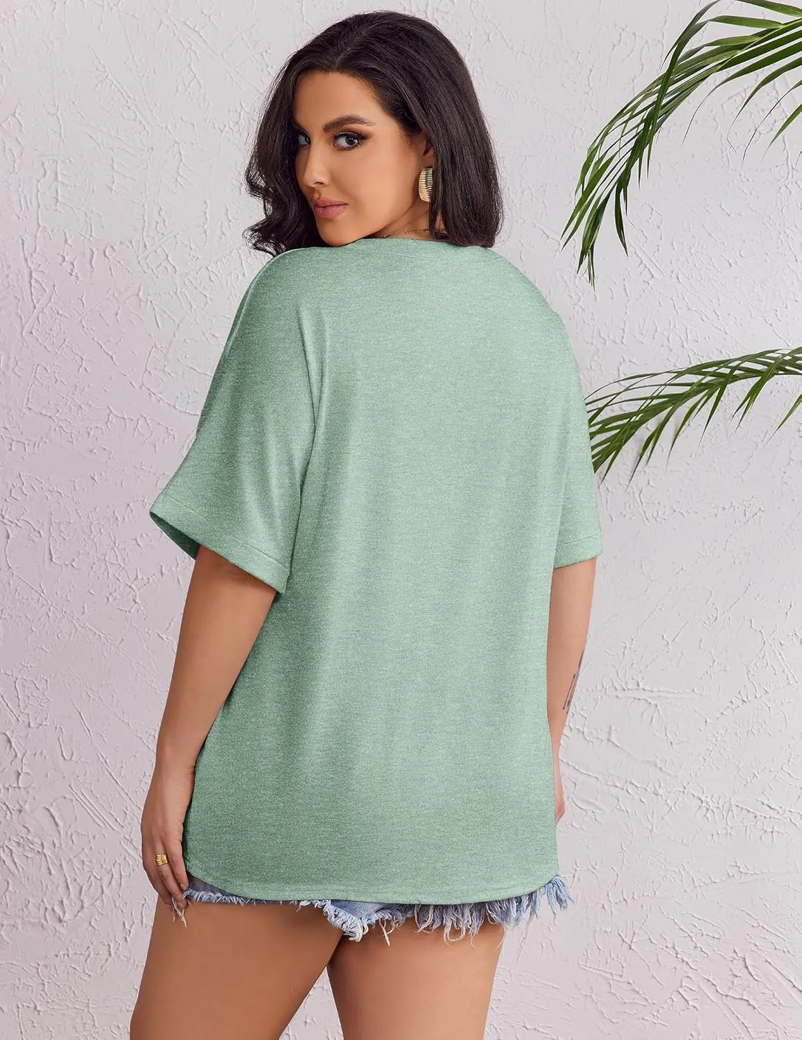 IN'VOLAND Women's Plus Size T Shirts Oversized Tees Summer Half Sleeve Crew Neck Whiskey Graphic Tunic Tops Basic Top