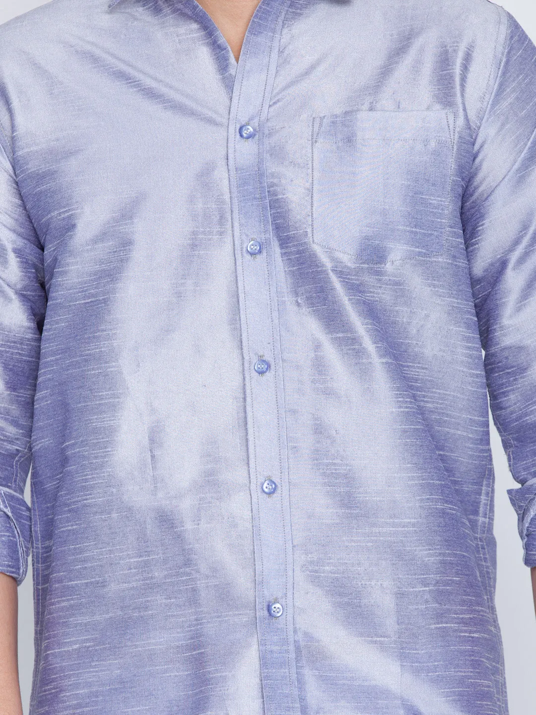 Jashvi Silk Blend Lavender Baap Beta Shirt
