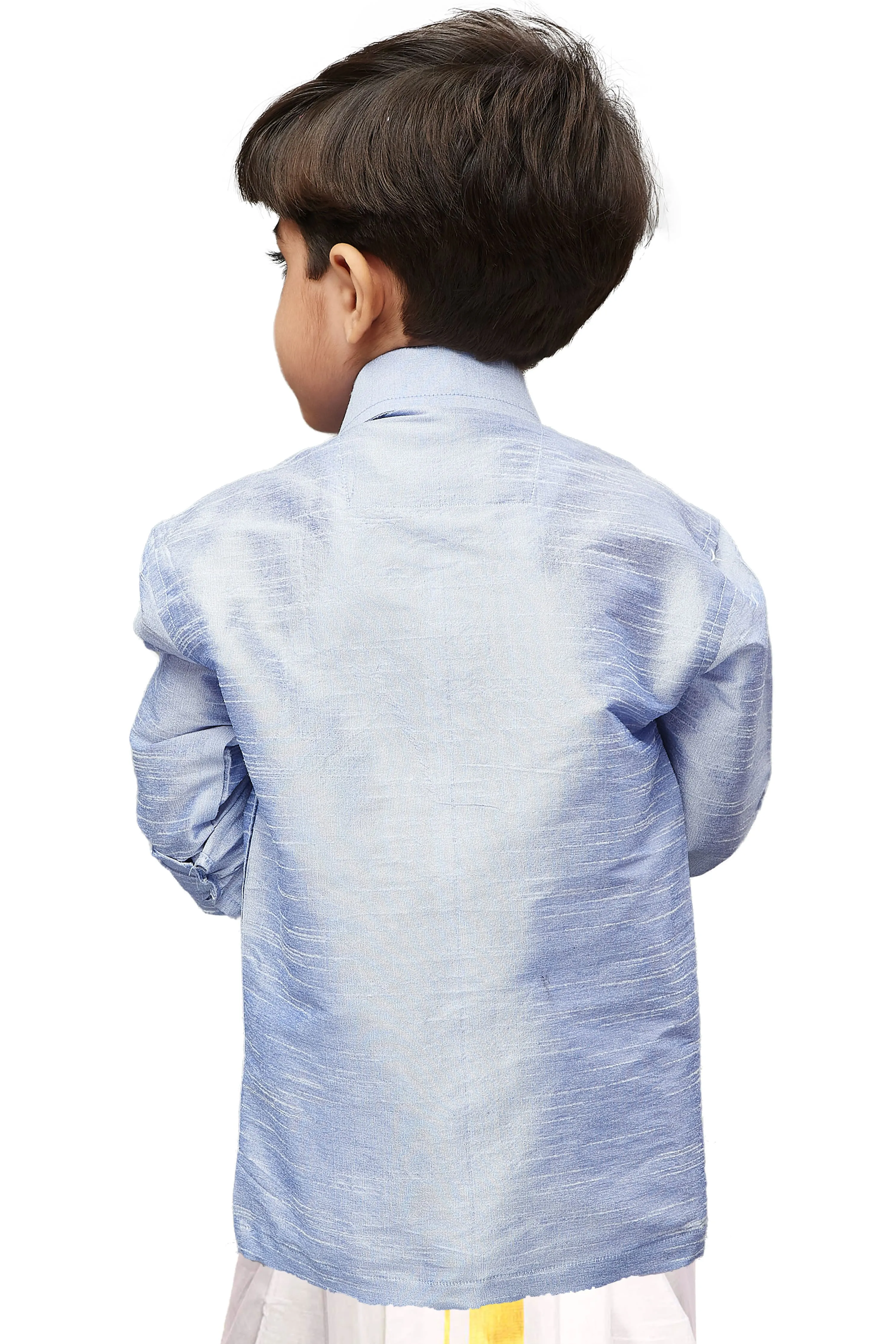 Jashvi Silk Blend Lavender Baap Beta Shirt