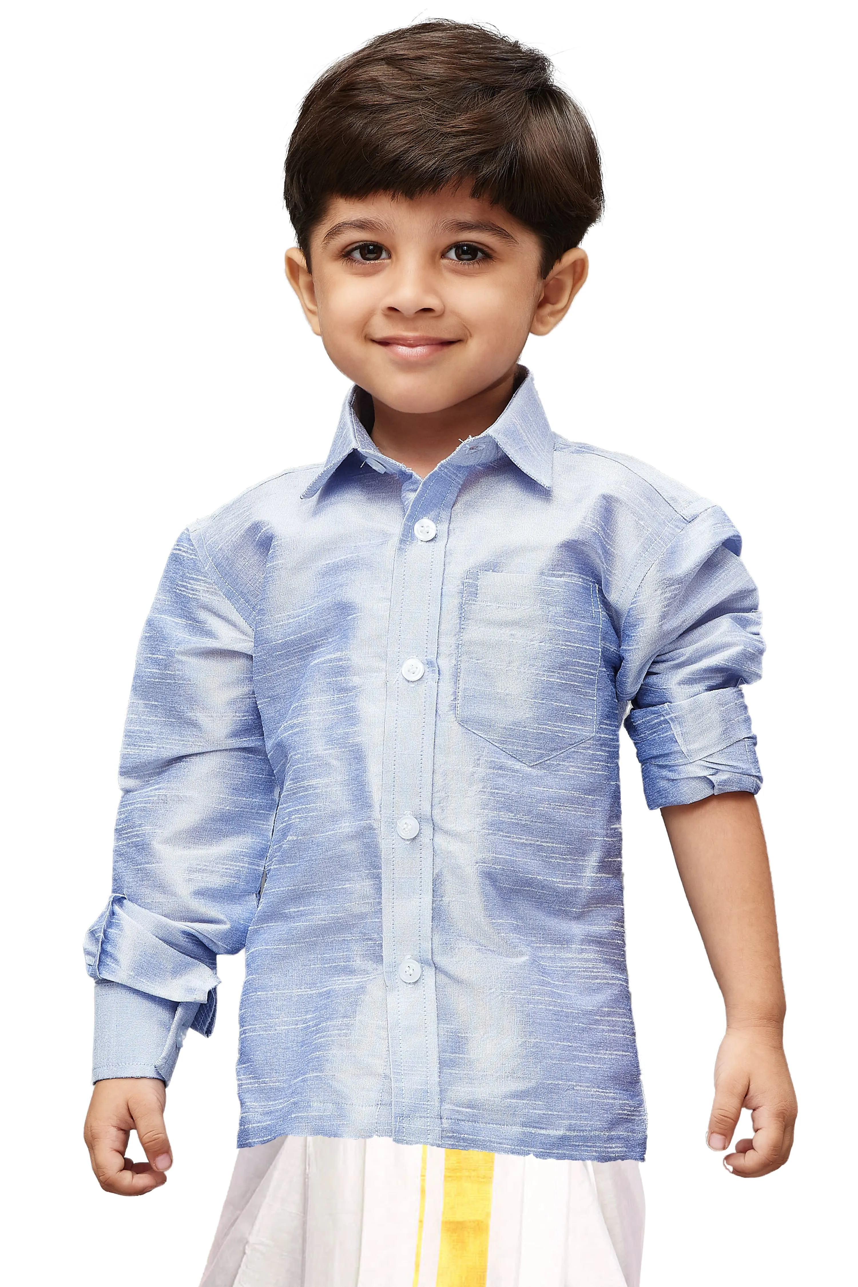 Jashvi Silk Blend Lavender Baap Beta Shirt