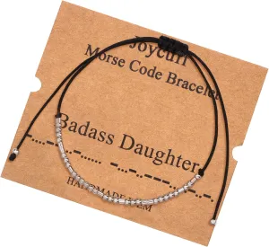 JoycuFF Morse Code Bracelets for Women Gifts for Women Birthday Christmas Gifts Women Gifts Bracelets for Women
