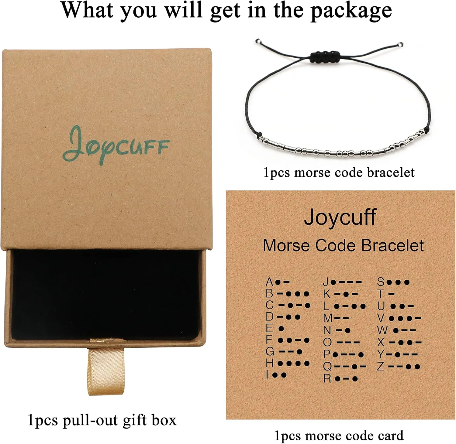JoycuFF Morse Code Bracelets for Women Gifts for Women Birthday Christmas Gifts Women Gifts Bracelets for Women