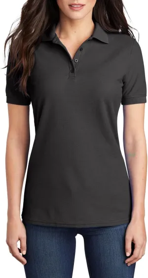 JustBlanks Womens Polo Shirt Short Sleeve Polo Shirts  Regular Fit Pique Polo Shirts for Women 4-Button Polo Tee