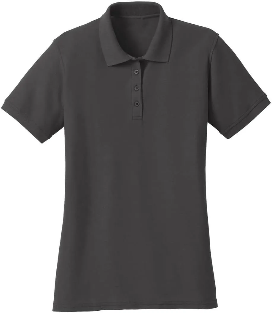 JustBlanks Womens Polo Shirt Short Sleeve Polo Shirts  Regular Fit Pique Polo Shirts for Women 4-Button Polo Tee