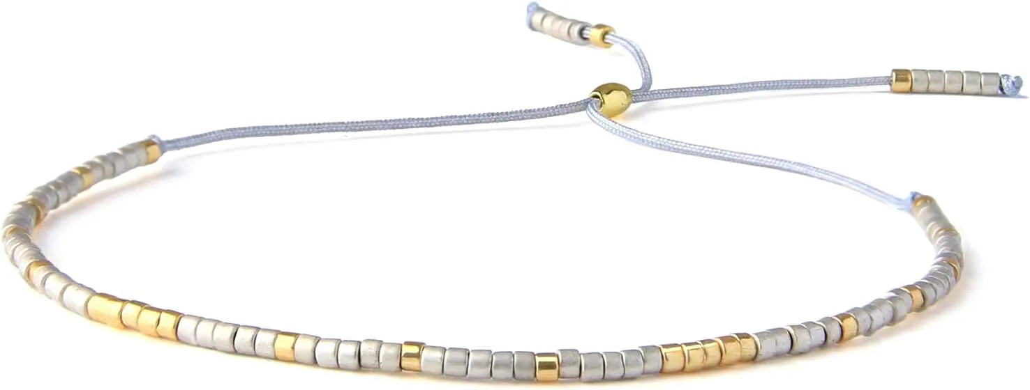 KELITCH Bohemian Crystal Bracelets Miyuki Beaded Bracelets Woven Friendship Bracelets for Women