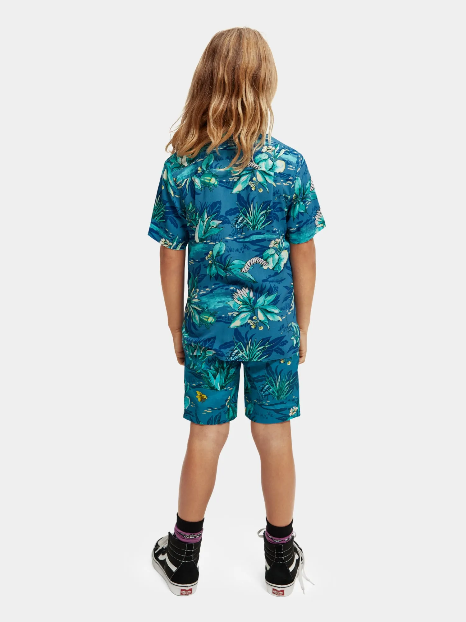 Kids - Relaxed-fit printed camp shirt